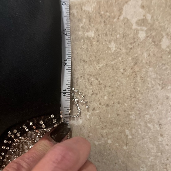 🖤NWT-HAUTE MONDE SEXY BLACK COCKTAIL DRESS WITH RHINESTONES SZ L🖤 - Picture 12 of 14